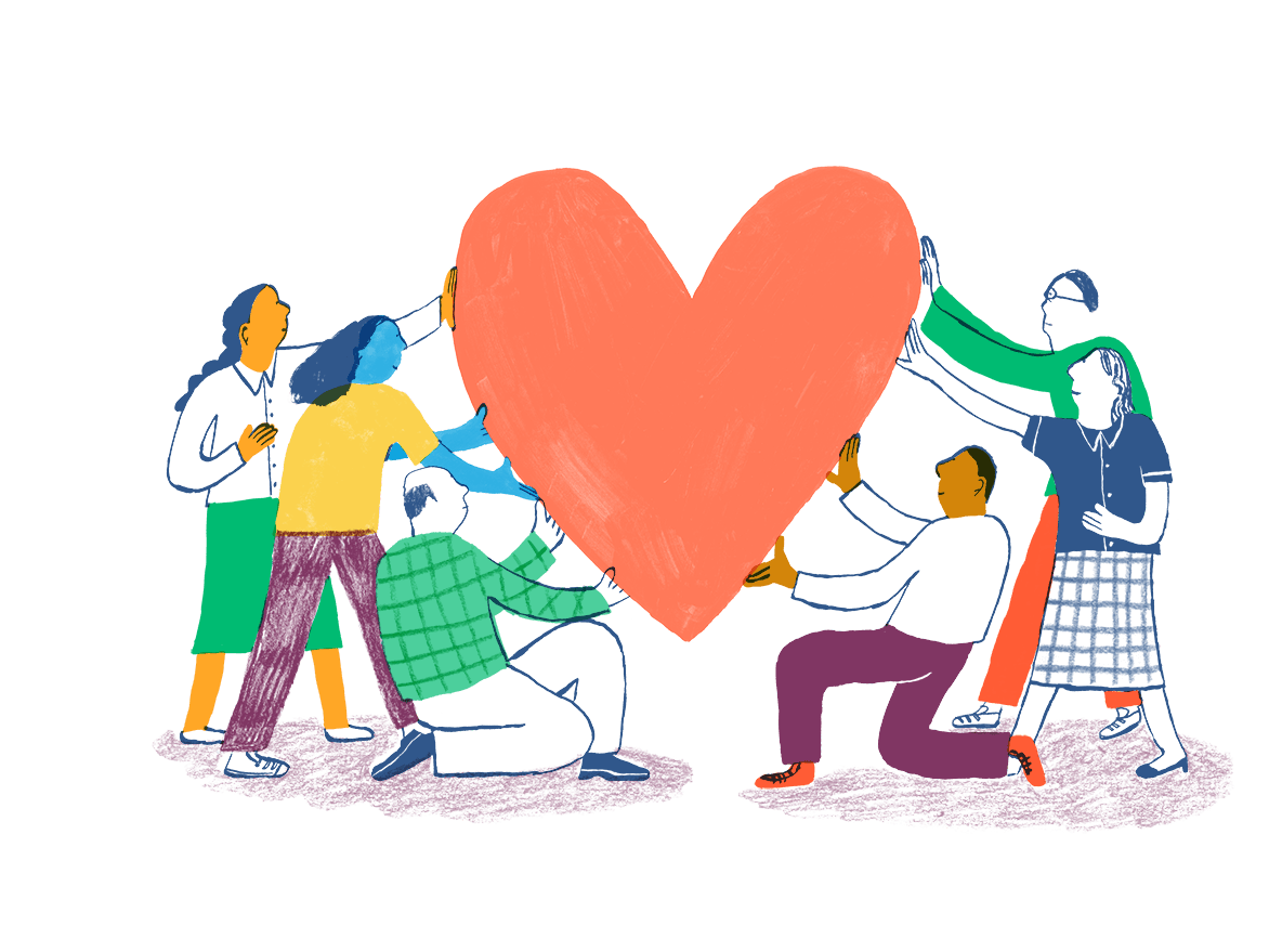 (Old) Holding Heart Illustration