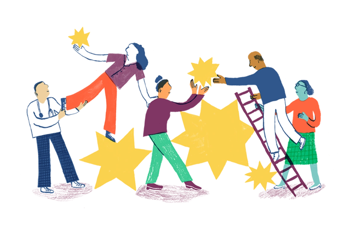 Teamwork star Illustration