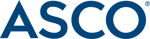 ASCO logo in a navy blue sans serif font ASCO logo in a navy blue sans serif font