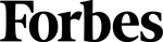 Forbes logo in a black serif font Forbes logo in a black serif font