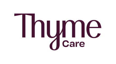 Thyme Care logo in dark purple