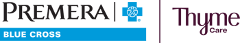 Premera Blue Cross and Thyme Care logo lockup