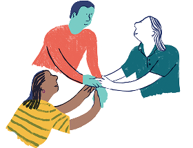 Comprehensive cancer support illustration